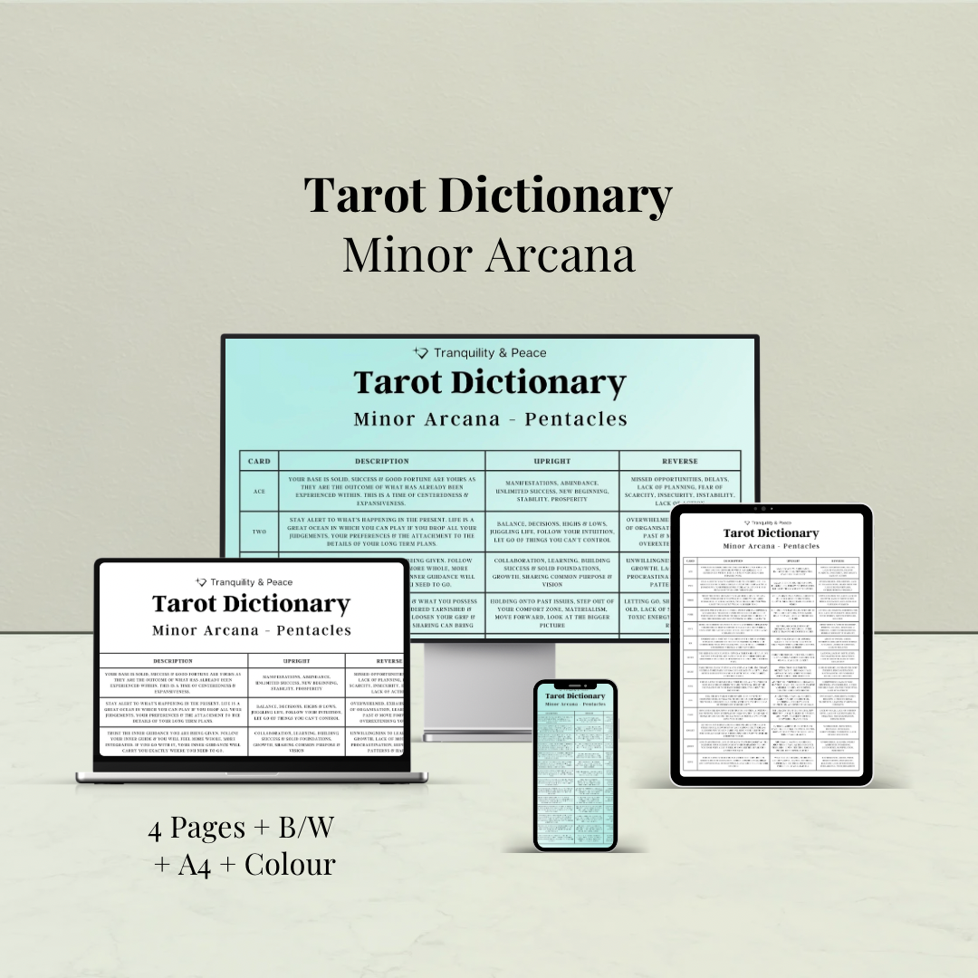 Tarot Minor Arcana Guide Sheet