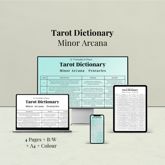 Tarot Minor Arcana Guide Sheet